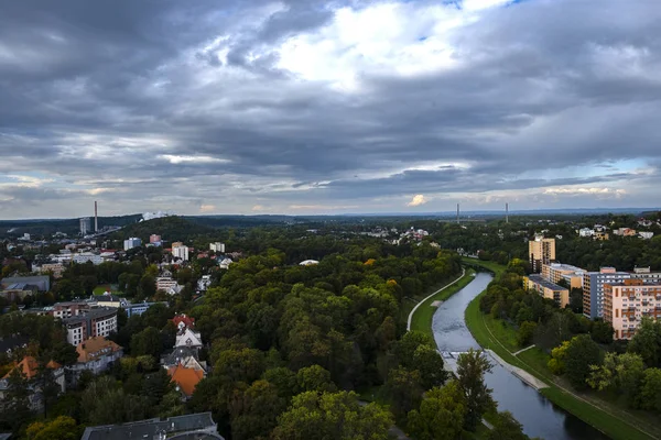 Vista superior da cidade de Ostrava — Fotografia de Stock