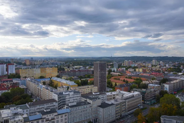 Ovanifrån till Ostrava stad, Tjeckien — Stockfoto