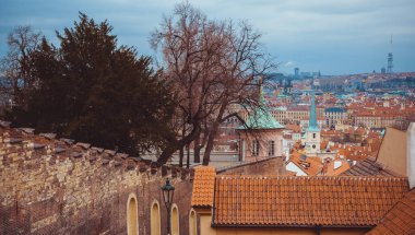 Prag 'ın panoramik görünümü