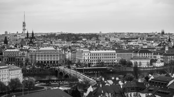 Панорамный вид на Прагу — стоковое фото