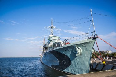 Polonya 'nın Baltık Denizi' ndeki Gdynia şehrindeki liman bölgesi