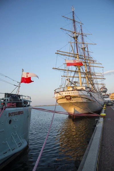 Port area in Gdynia city at Baltic Sea in Poland — Stock Photo, Image