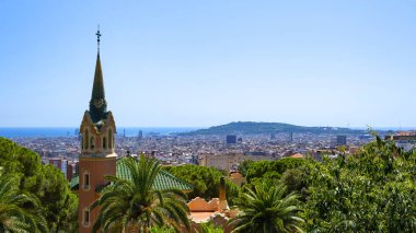 Barselona şehrinin panoramik görüntüsü