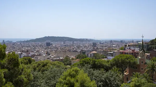 Панорамный вид на Барселону — стоковое фото