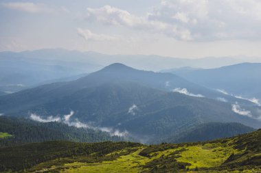 Yazın Karpat Dağları manzarası