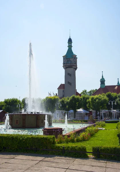 Dia de verão na cidade de Sopot, Polônia — Fotografia de Stock