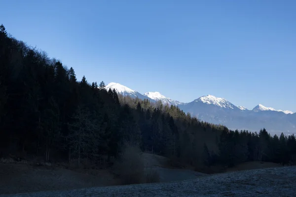 Matin dans les montagnes. Slovénie — Photo