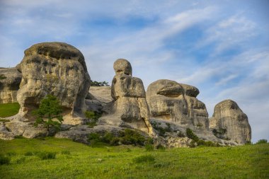 Bakhchisaray yakınlarındaki taş sfenksleri. Kırım Yarımadası