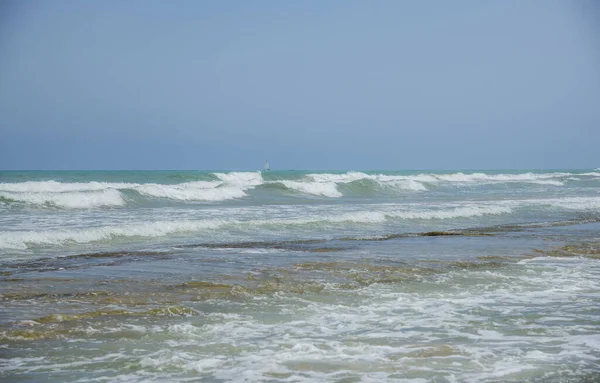 Пляж Мата Коста Бланке Буквально Означающий Белое Побережье Средиземноморской Береговой — стоковое фото
