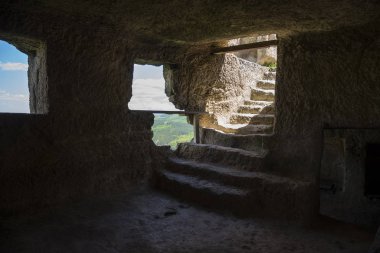 Mağara kasabası Chufut-kale, Kırım 'da.