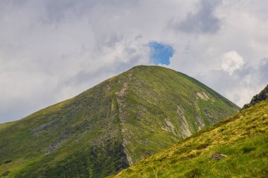 Karpat dağlarında yaz manzarası. Hoverla Dağı Görünümü