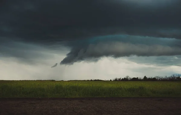 Spring Landscape Stormy Sky — Stock Photo, Image