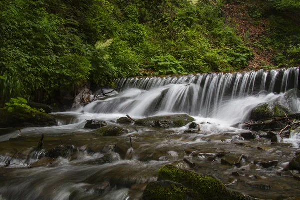 Paisaje Cascada Shypit Ucrania Occidental Europa — Foto de Stock