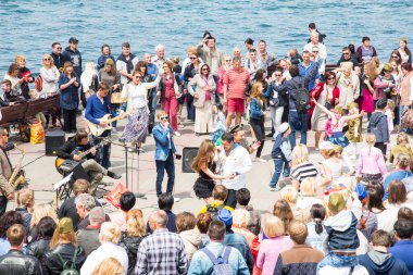 SEVASTOPOL / CRIMEA - MAYIS 09, 2017: Sivastopol 'da Zafer Günü Kutlaması