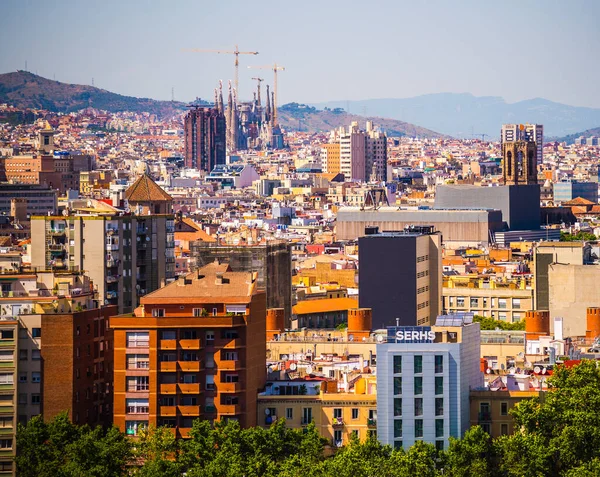 Barcelona Katalonie Španělsko Června 2017 Panoramatický Výhled Město Barcelona — Stock fotografie