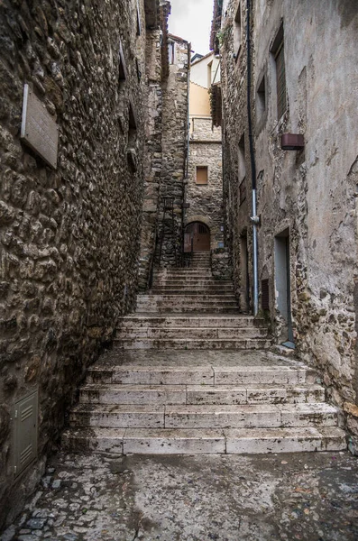 Straße Der Altstadt Von Besalu Spanien — Stockfoto