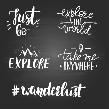 İlham verici seyahat tırnak seti