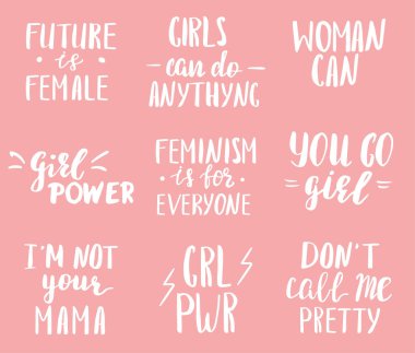 Feminist deyimler ve tırnak koleksiyonu.