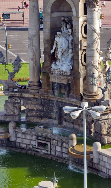 Barcelona city i plaza de España, Hiszpania — Zdjęcie stockowe