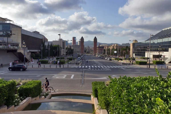 Barcelona city i plaza de España — Zdjęcie stockowe