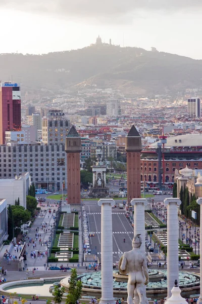 Barcelona ciudad y plaza espanya — Foto de Stock