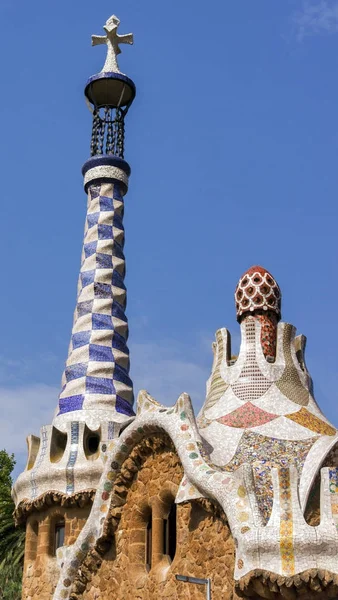 Frame mosaic tile Gingerbread house Barcelona. — Stock Photo, Image