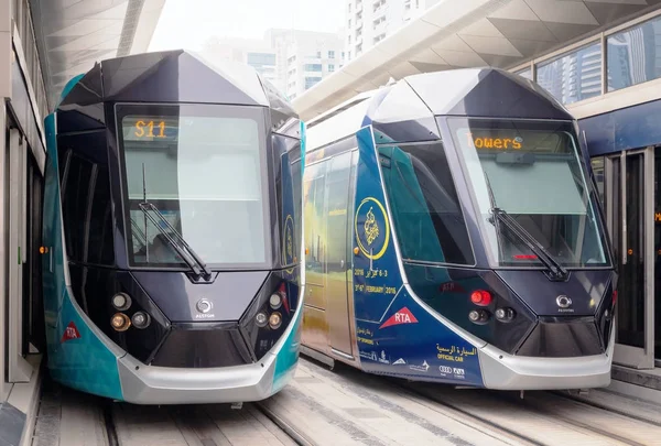 Dubai Tram città — Foto Stock