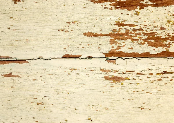 Weiße rissige Holzplatte — Stockfoto