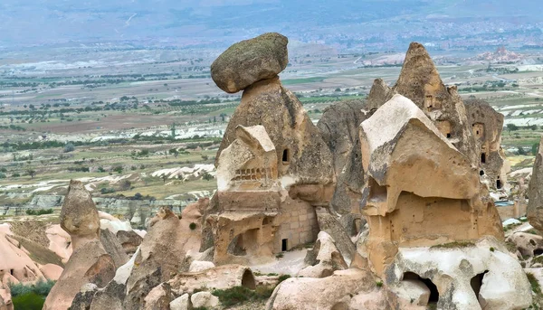 Formations rocheuses en Cappadoce, Anatolie, Turquie. Goreme national — Photo