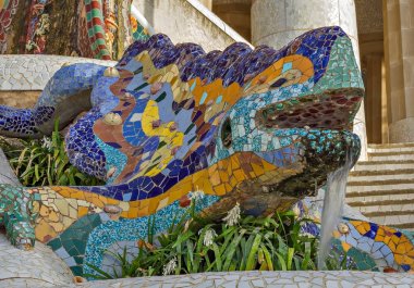 Dragon salamandra Antoni Gaudi, Barcelona