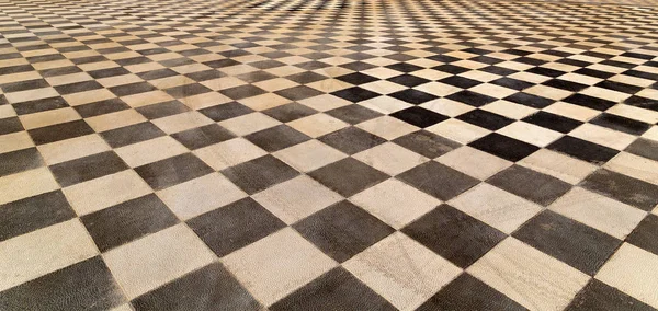 Blanco azulejo negro piso textura patrón fondo — Foto de Stock