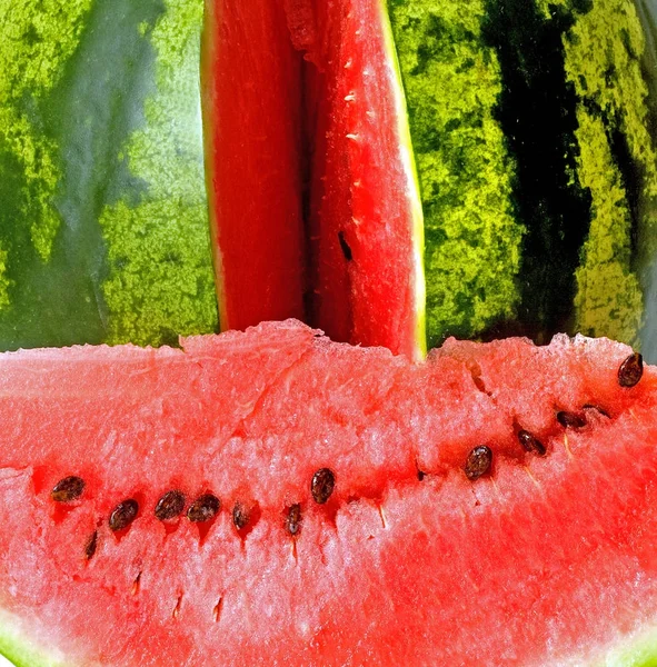 Rød saftig vannmelon – stockfoto