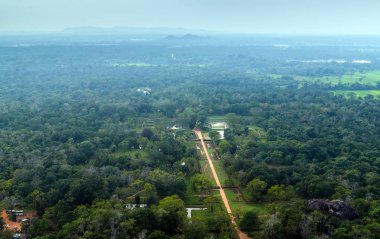 Harabe Kraliyet bahçeleri Peyzaj ve havuz, aslan kaya Sigiriya, A