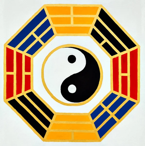 Balance Yin Yang frame isolated on white background.