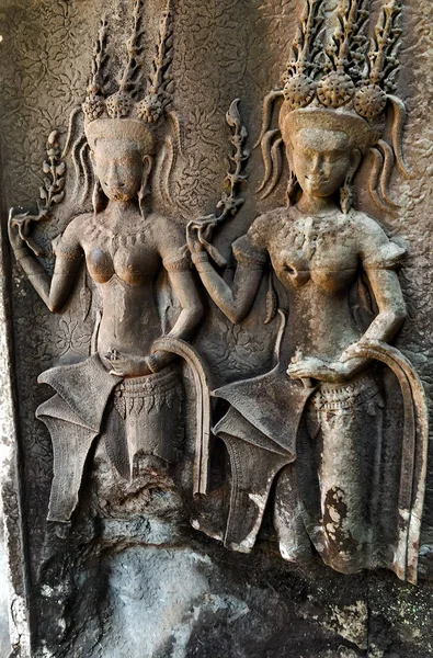 カンボジア、アンコール、アプサラ ダンス装飾 — ストック写真