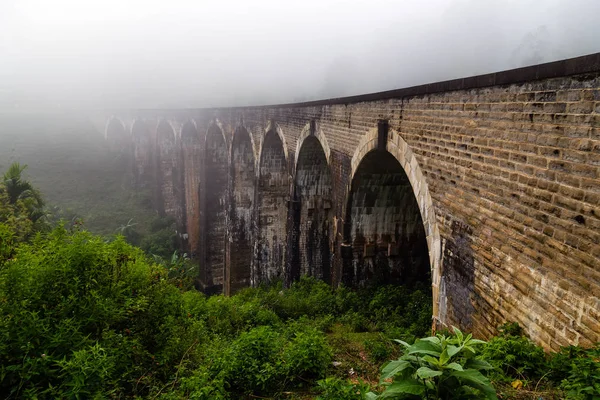 bridge railways in the mountains, Ella, Sri Lanka mist morning