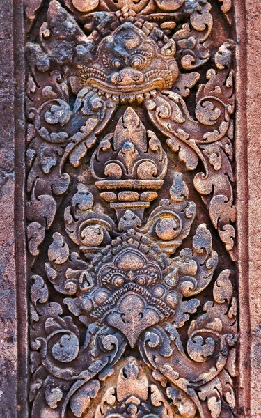 Eski Hindu Tanrı taş Kamboçya sanatı. Antik Khme — Stok fotoğraf
