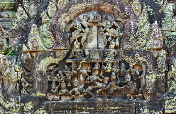 Eski Hindu Tanrı taş Kamboçya sanatı. Antik Khme — Stok fotoğraf