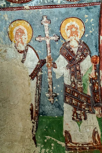 Fresco strop v jeskyni ortodoxní El Nazar kostel, Goreme Cappadoc — Stock fotografie
