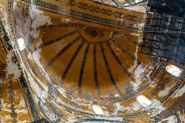Interiér Hagia Sophia, Aya Sofya muzeum v Istanbulu Turecko — Stock fotografie