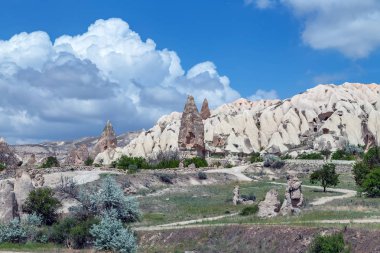 Rose Valley Trail Goreme Açık Hava Müzesi Kapadokya manzarası, T