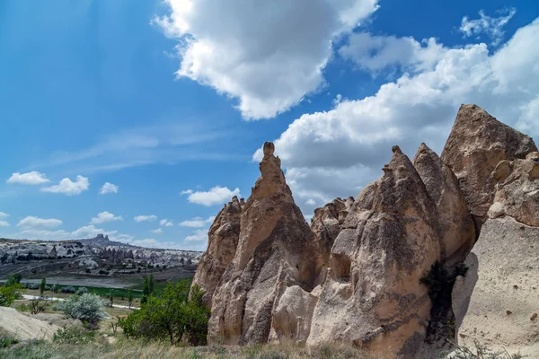Tur med Goreme friluftsmuseum Kappadokien landskap, Turkiet — Stockfoto