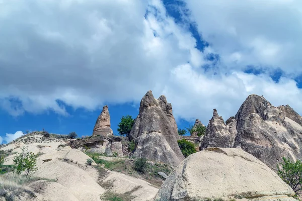 Wycieczka z Goreme Skansen Kapadocja krajobraz, Turcja — Zdjęcie stockowe