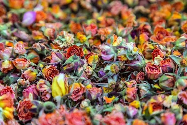 Tè di fiori secchi sfondo Erboristeria omeopatia . — Foto Stock