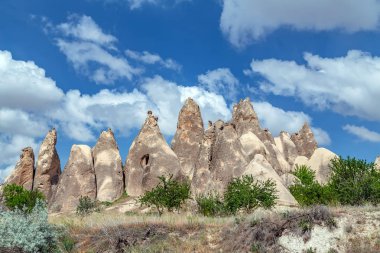 Rose Valle Goreme olağanüstü Kapadokya manzarası, Türkiye.