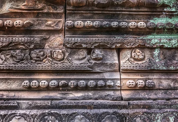 Banteay Srei Srey templom Angkorian helyszínek Kambodzsában Siem aratás, — Stock Fotó