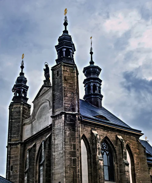 Sedlec ossuary kostnice church a place kutna hora, memento mehr. — Stockfoto