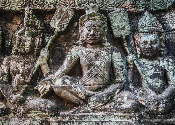 Tallados religiosos Templo Angkor Thom —  Fotos de Stock