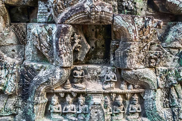 Camboja baixo relevo escultura — Fotografia de Stock