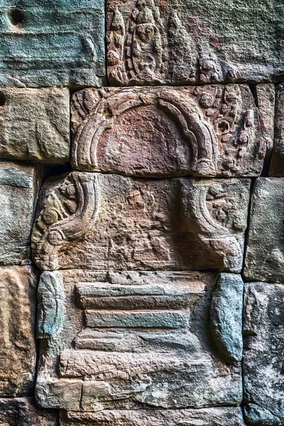 Cambodia bas relief carving — 스톡 사진